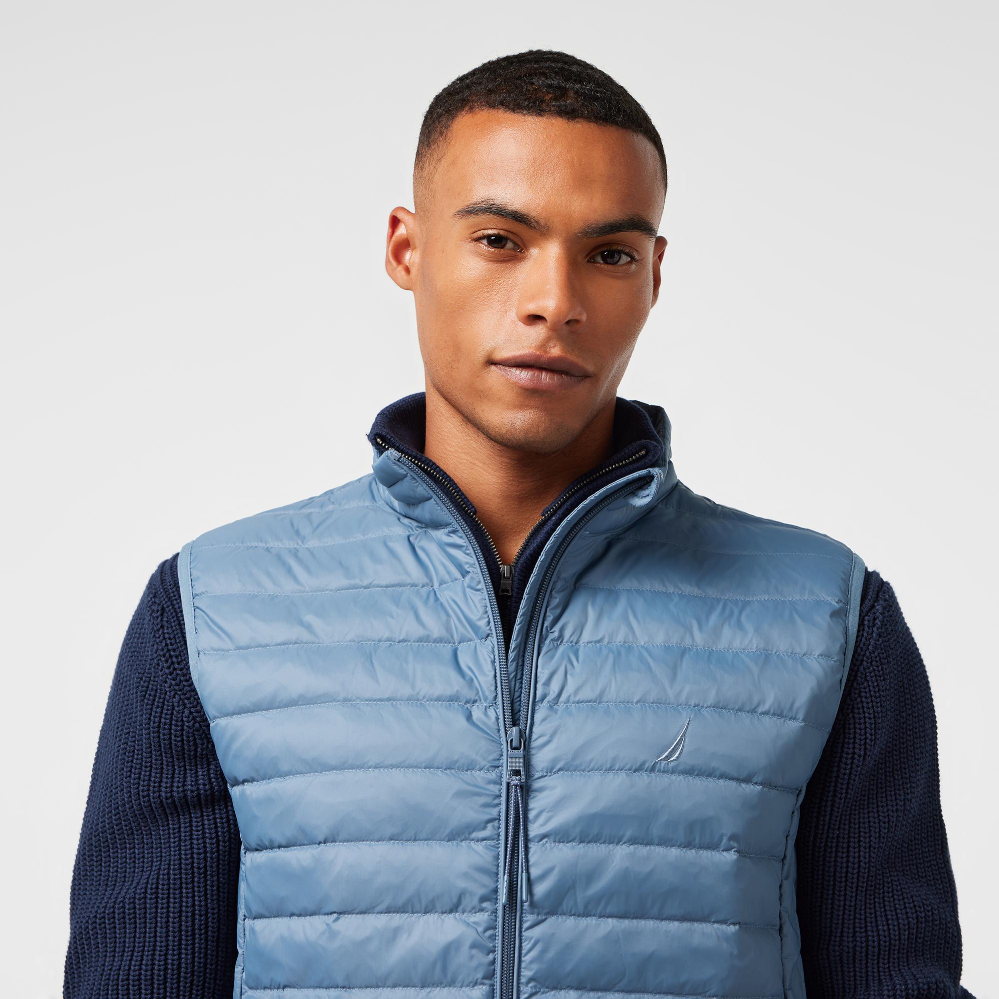 Nautica Erkek Mavi Su Kaydırma Özellikli Kaz Tüyü Yelek