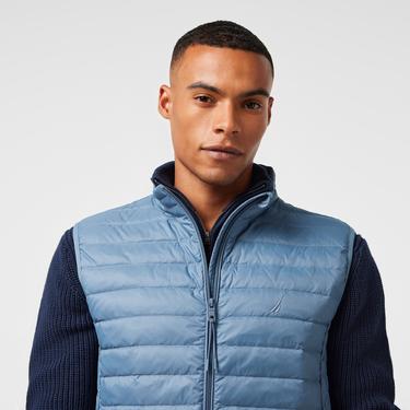  Nautica Erkek Mavi Su Kaydırma Özellikli Kaz Tüyü Yelek