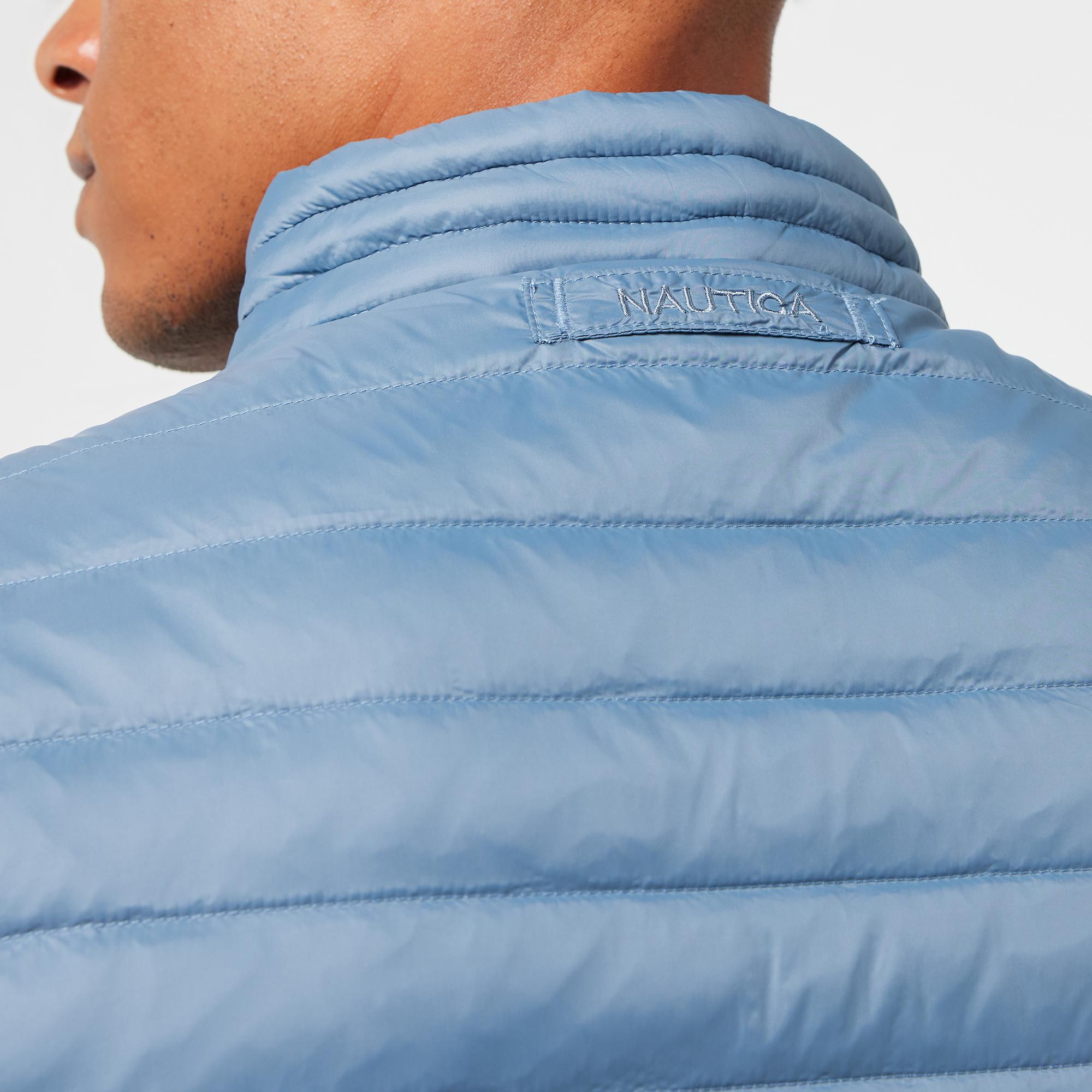 Nautica Erkek Mavi Su Kaydırma Özellikli Kaz Tüyü Yelek