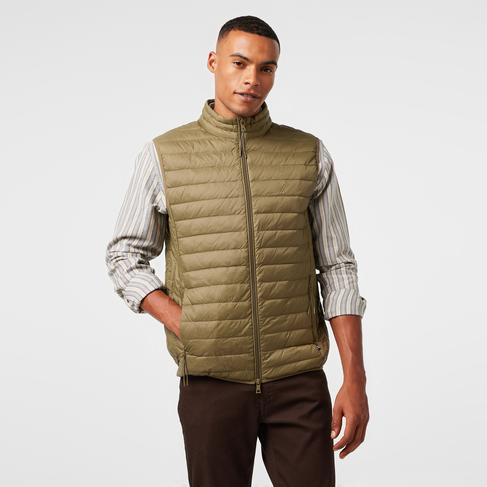  Nautica Erkek Haki Su Kaydırma Özellikli Kaz Tüyü Yelek