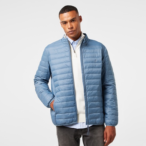  Nautica Erkek Mavi Su Kaydırma Özellikli Kaz Tüyü Mont