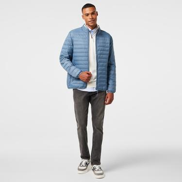  Nautica Erkek Mavi Su Kaydırma Özellikli Kaz Tüyü Mont