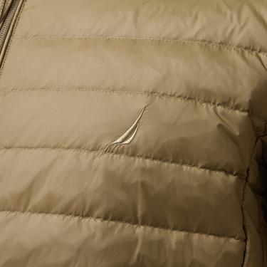  Nautica Erkek Haki Su Kaydırma Özellikli Kaz Tüyü Mont