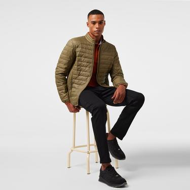  Nautica Erkek Haki Su Kaydırma Özellikli Kaz Tüyü Mont