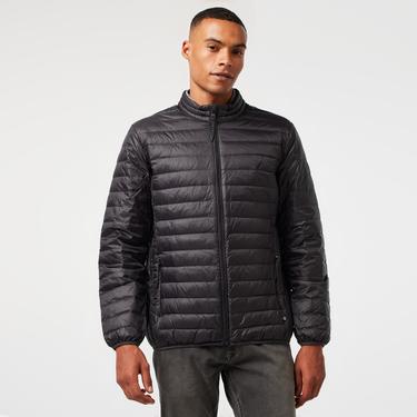  Nautica Erkek Siyah Su Kaydırma Özellikli Kaz Tüyü Mont