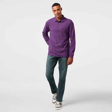  Nautica Erkek Mor Uzun Kollu Polo