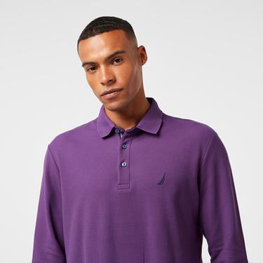  Nautica Erkek Mor Uzun Kollu Polo