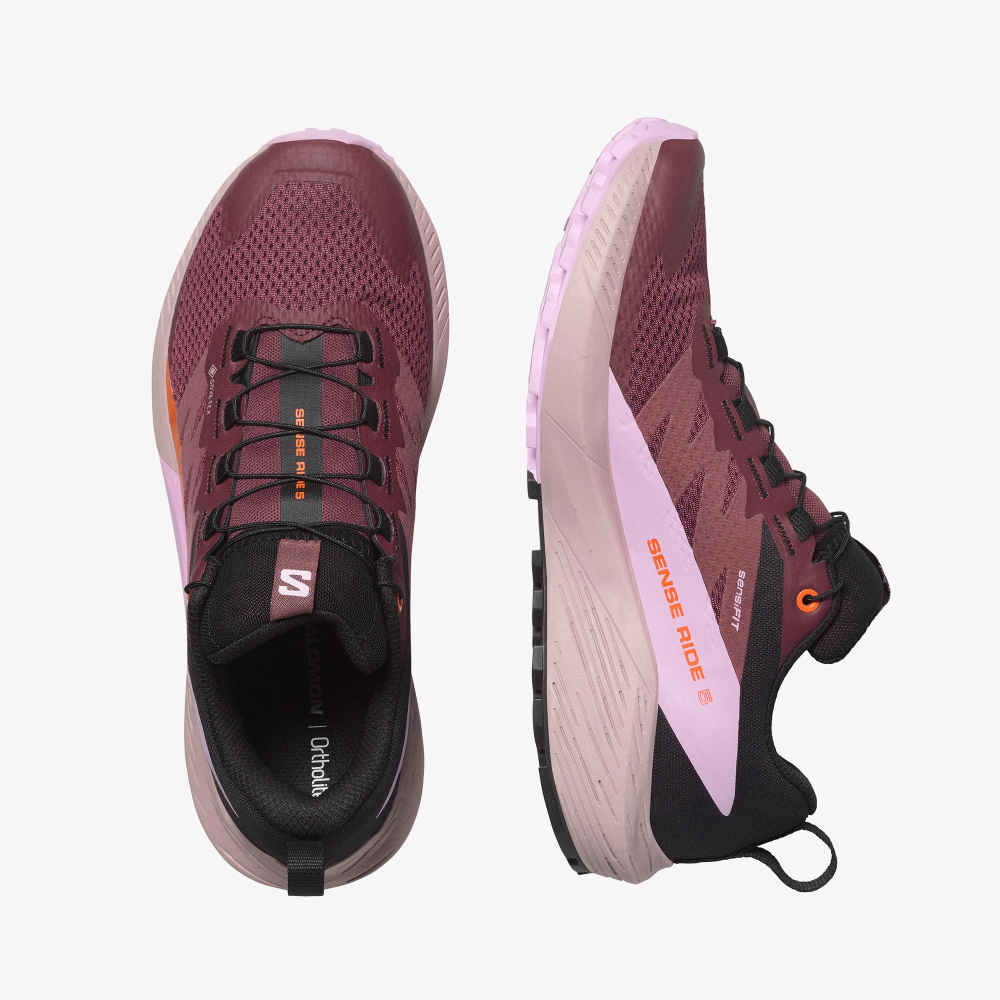 Salomon Sense Ride 5 Gore-Tex Trail Kadın Mor Koşu Ayakkabısı