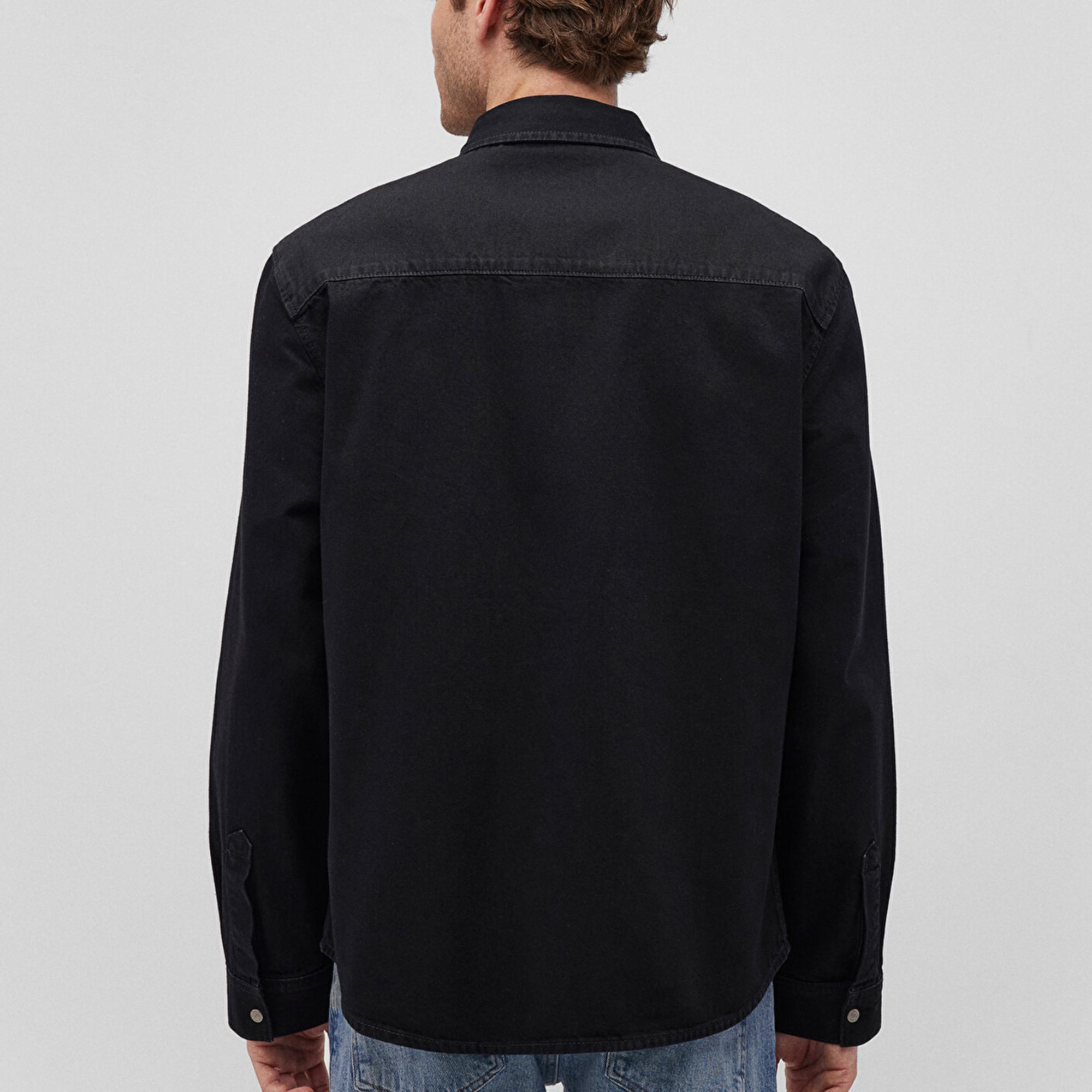 Mavi Ted Koyu Dumanlı Denim Jean Gömlek Slim Fit / Dar Kesim 0210909-87934