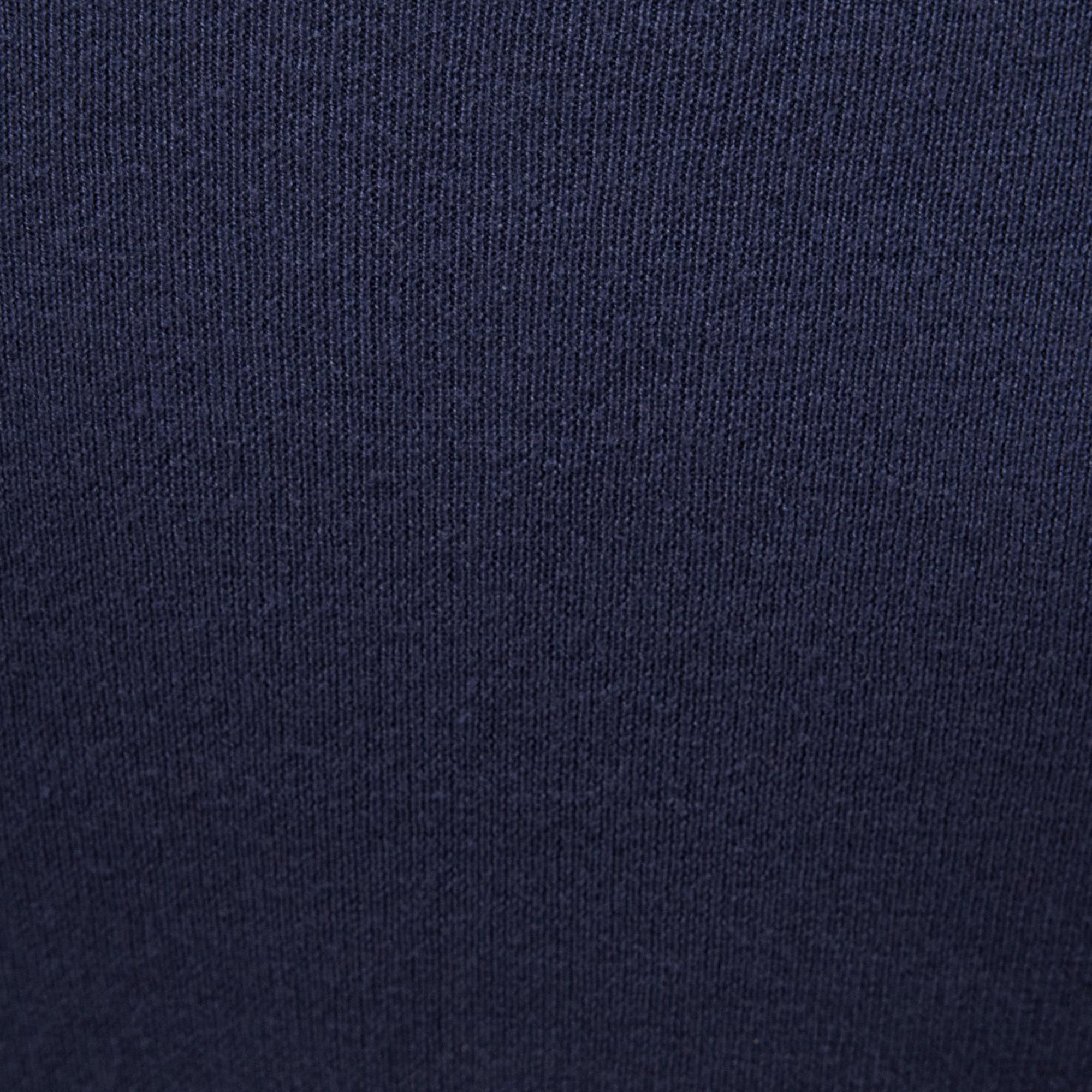 Mavi V Yaka Lacivert Kazak Crop / Kısa Kesim 1710122-70487