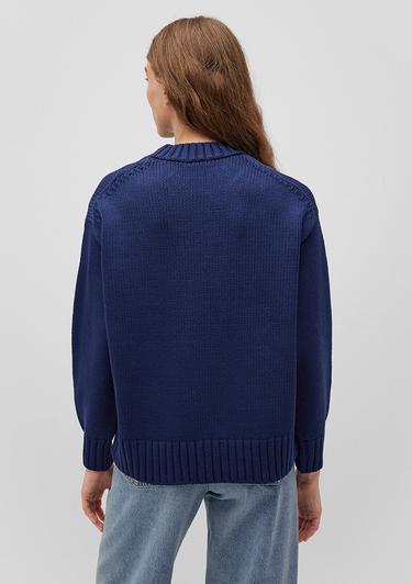  Mavi Bisiklet Yaka Lacivert Kazak Oversize / Geniş Kesim 1710516-84371