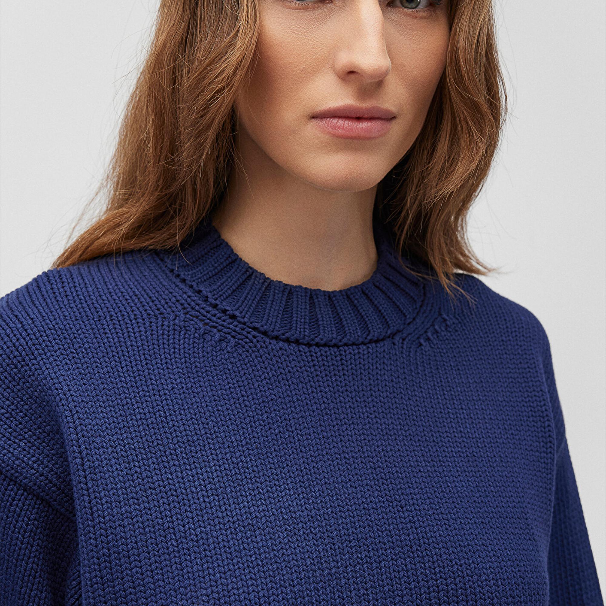 Mavi Bisiklet Yaka Lacivert Kazak Oversize / Geniş Kesim 1710516-84371