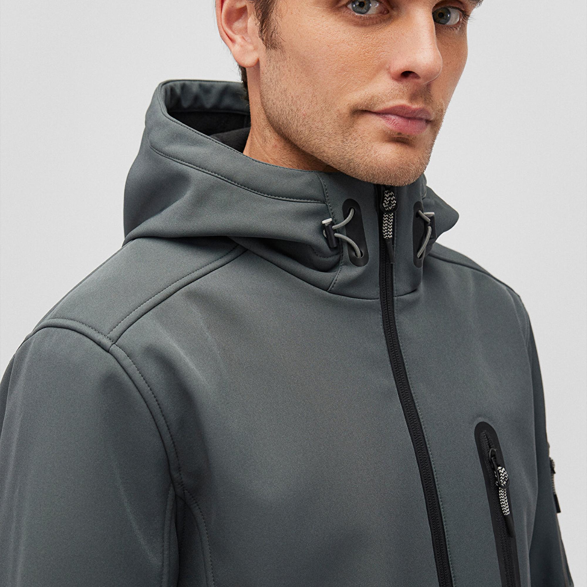 Mavi Kapüşonlu Yeşil Ceket Slim Fit / Dar Kesim 0110264-71598