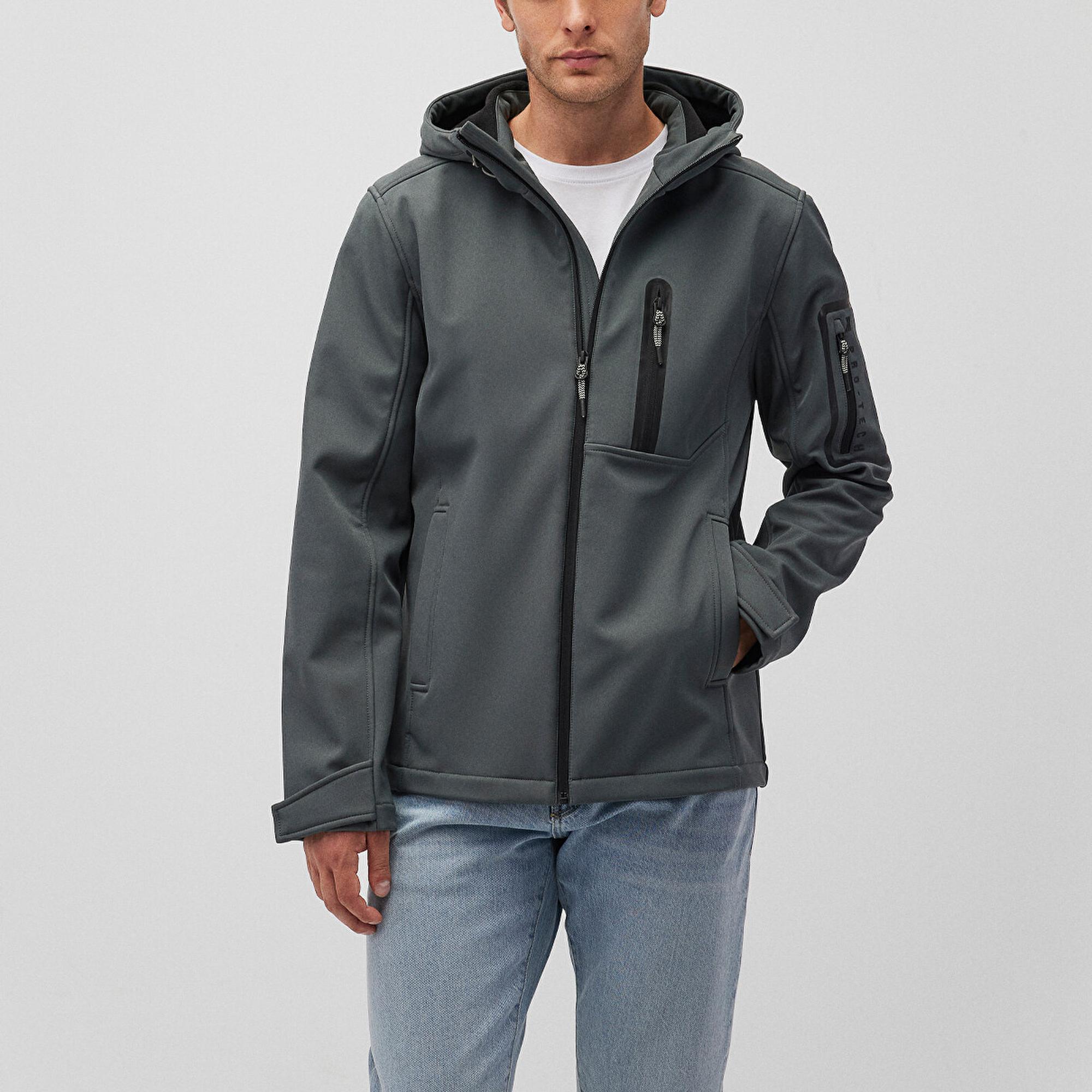 Mavi Kapüşonlu Yeşil Ceket Slim Fit / Dar Kesim 0110264-71598