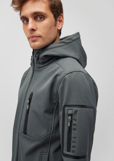  Mavi Kapüşonlu Yeşil Ceket Slim Fit / Dar Kesim 0110264-71598