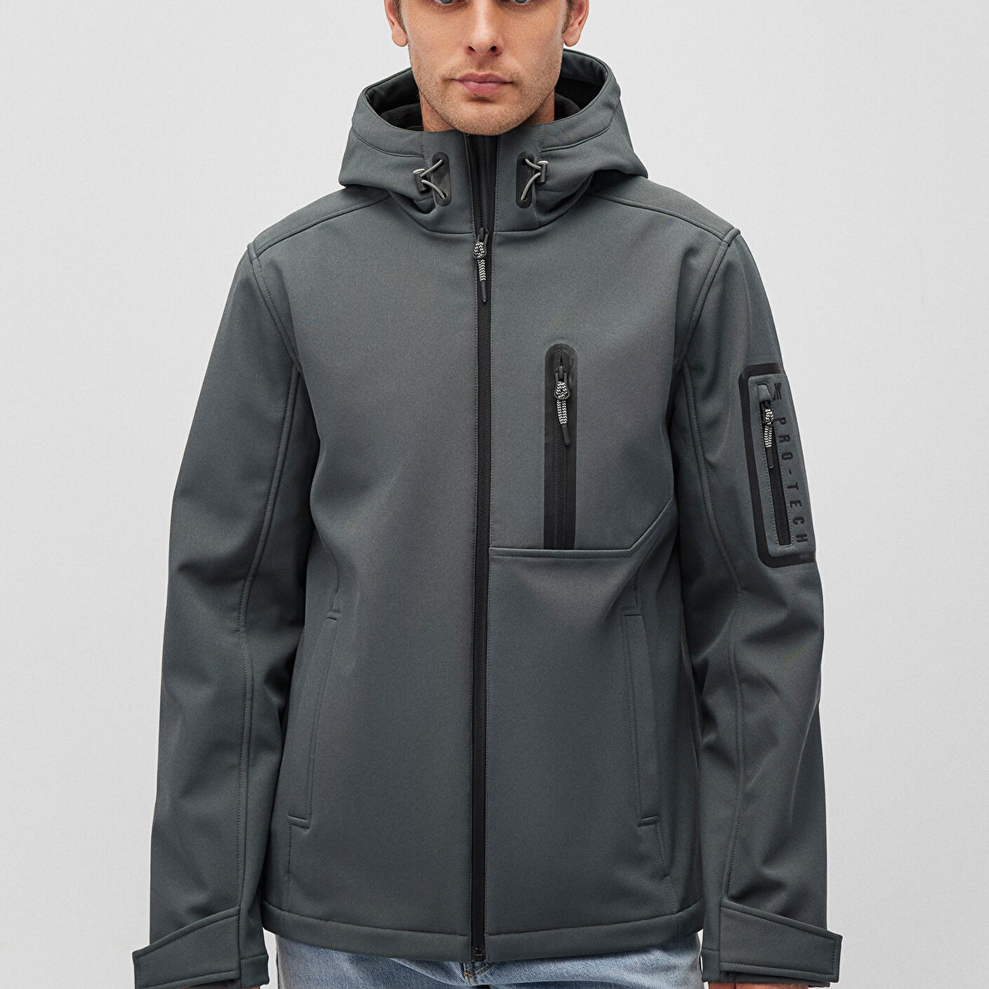 Mavi Kapüşonlu Yeşil Ceket Slim Fit / Dar Kesim 0110264-71598