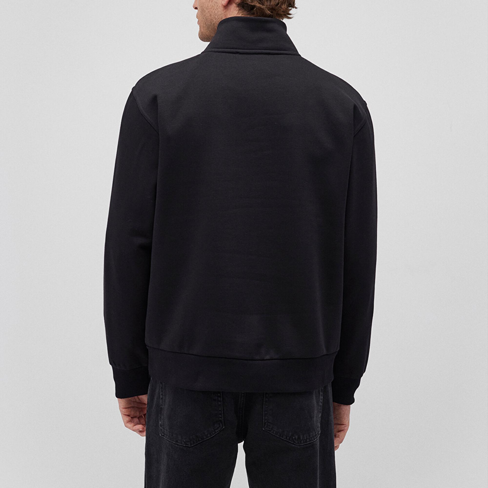 Mavi Yarı Fermuarlı Siyah Basic Sweatshirt 0S10278-900