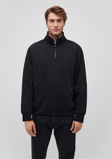  Mavi Yarı Fermuarlı Siyah Basic Sweatshirt 0S10278-900