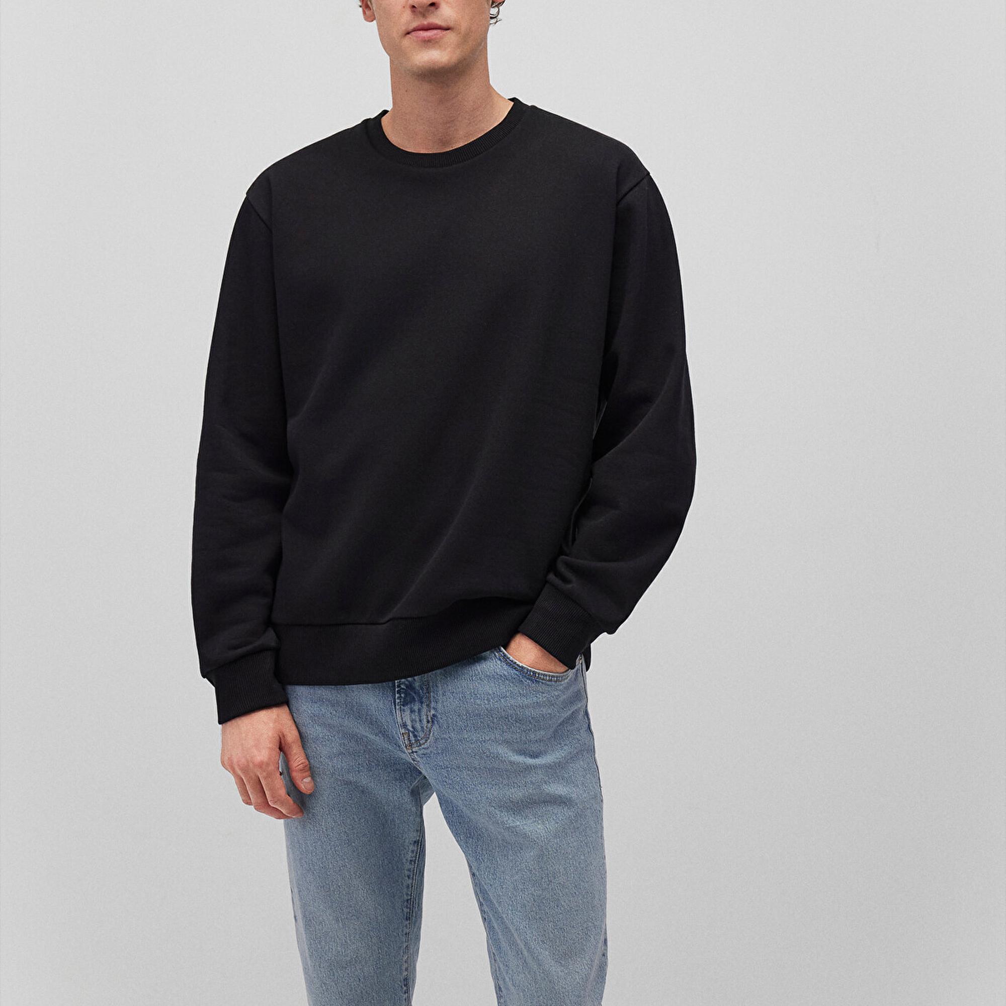 Mavi Bisiklet Yaka Siyah Basic Sweatshirt 0S10276-900
