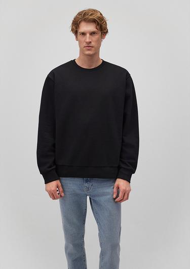  Mavi Bisiklet Yaka Siyah Basic Sweatshirt 0S10276-900