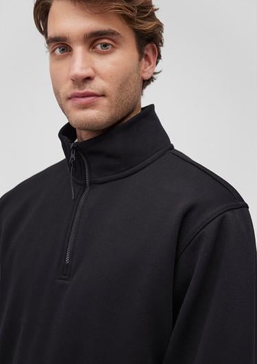  Mavi Yarı Fermuarlı Siyah Basic Sweatshirt 0S10278-900