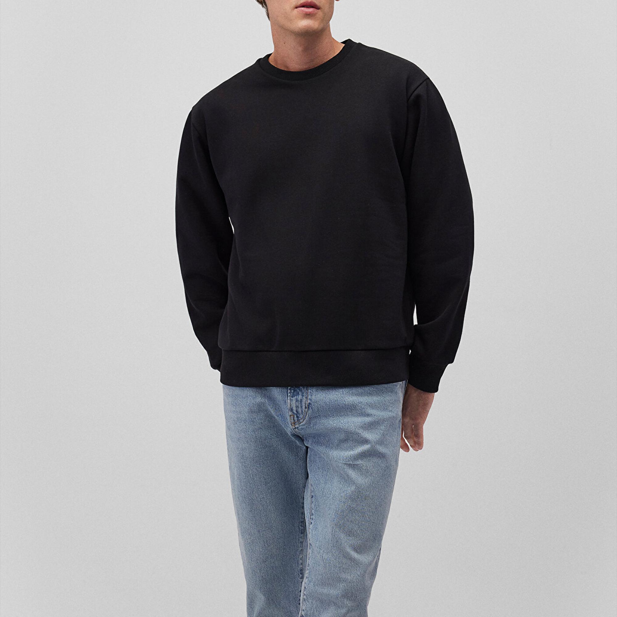 Mavi Bisiklet Yaka Siyah Basic Sweatshirt 0S10276-900