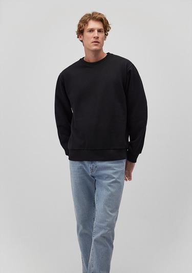  Mavi Bisiklet Yaka Siyah Basic Sweatshirt 0S10276-900