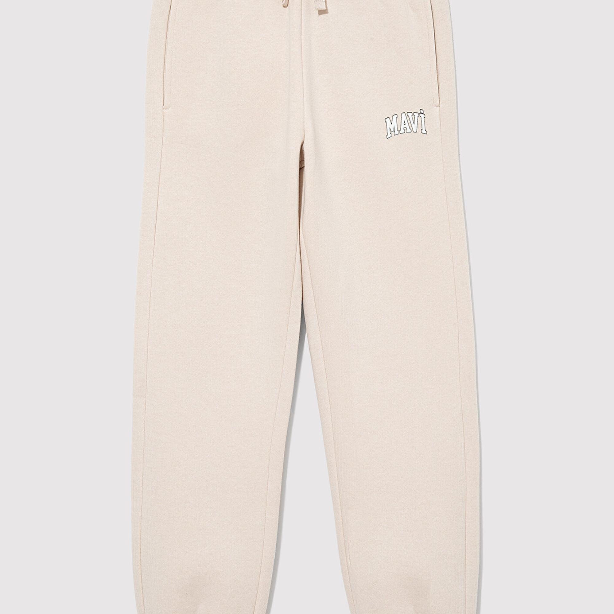 Mavi Mavi Logo Baskılı Bej Eşofman Altı 7010000-70143