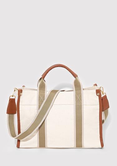  Mavi Ekru Tote Çanta 1912165-34523