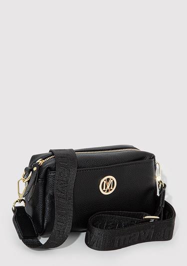  Mavi Mühür Logo Detaylı Siyah Çapraz Çanta 1912662-900