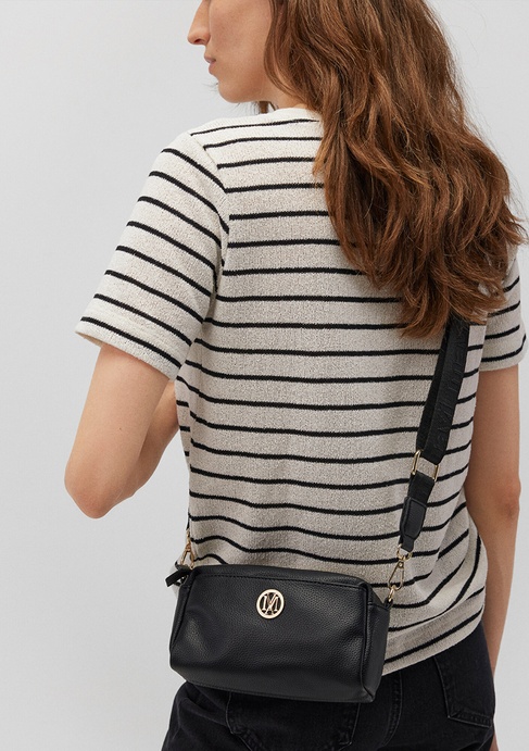  Mavi Mühür Logo Detaylı Siyah Çapraz Çanta 1912662-900