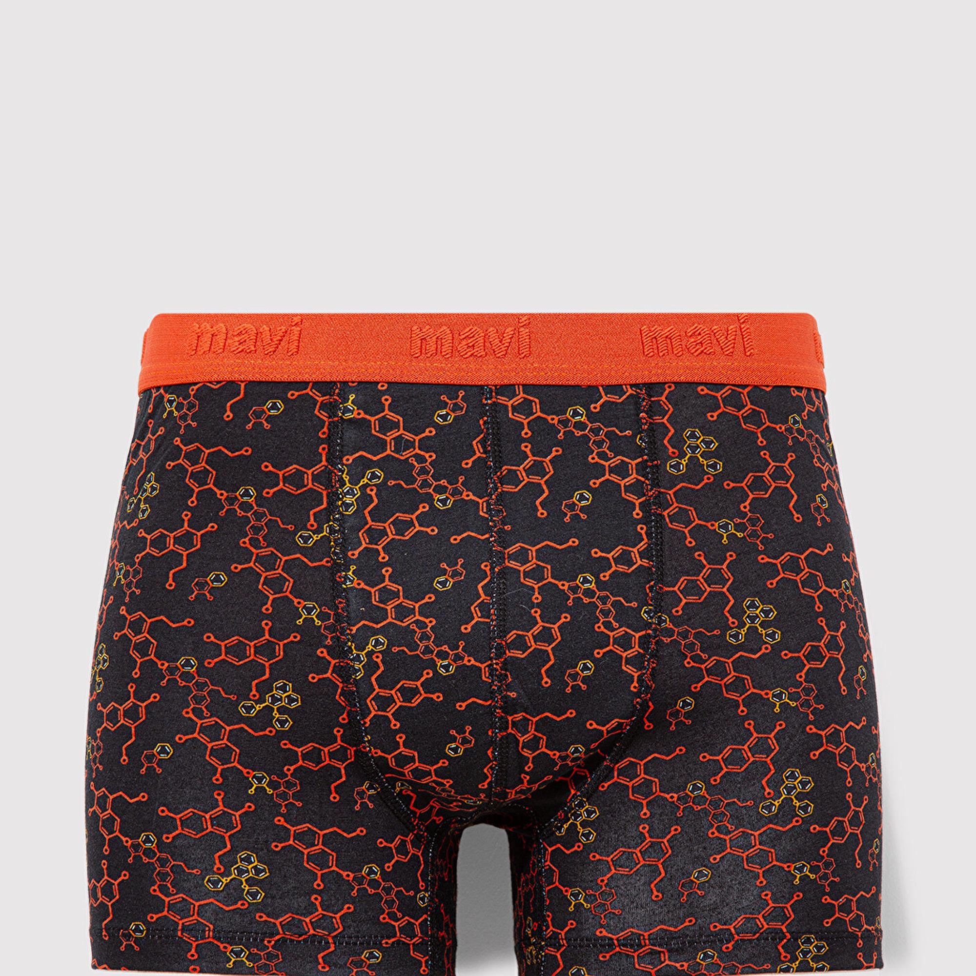 Mavi Baskılı Siyah Boxer 0911636-900