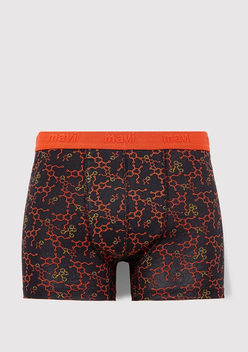  Mavi Baskılı Siyah Boxer 0911636-900