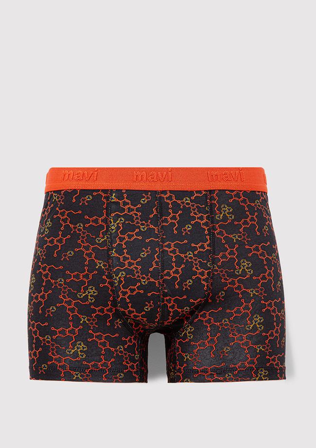  Mavi Baskılı Siyah Boxer 0911636-900