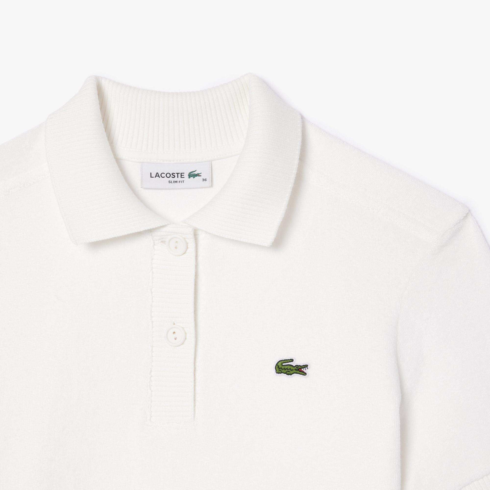 Kadın Slim Fit Beyaz Polo