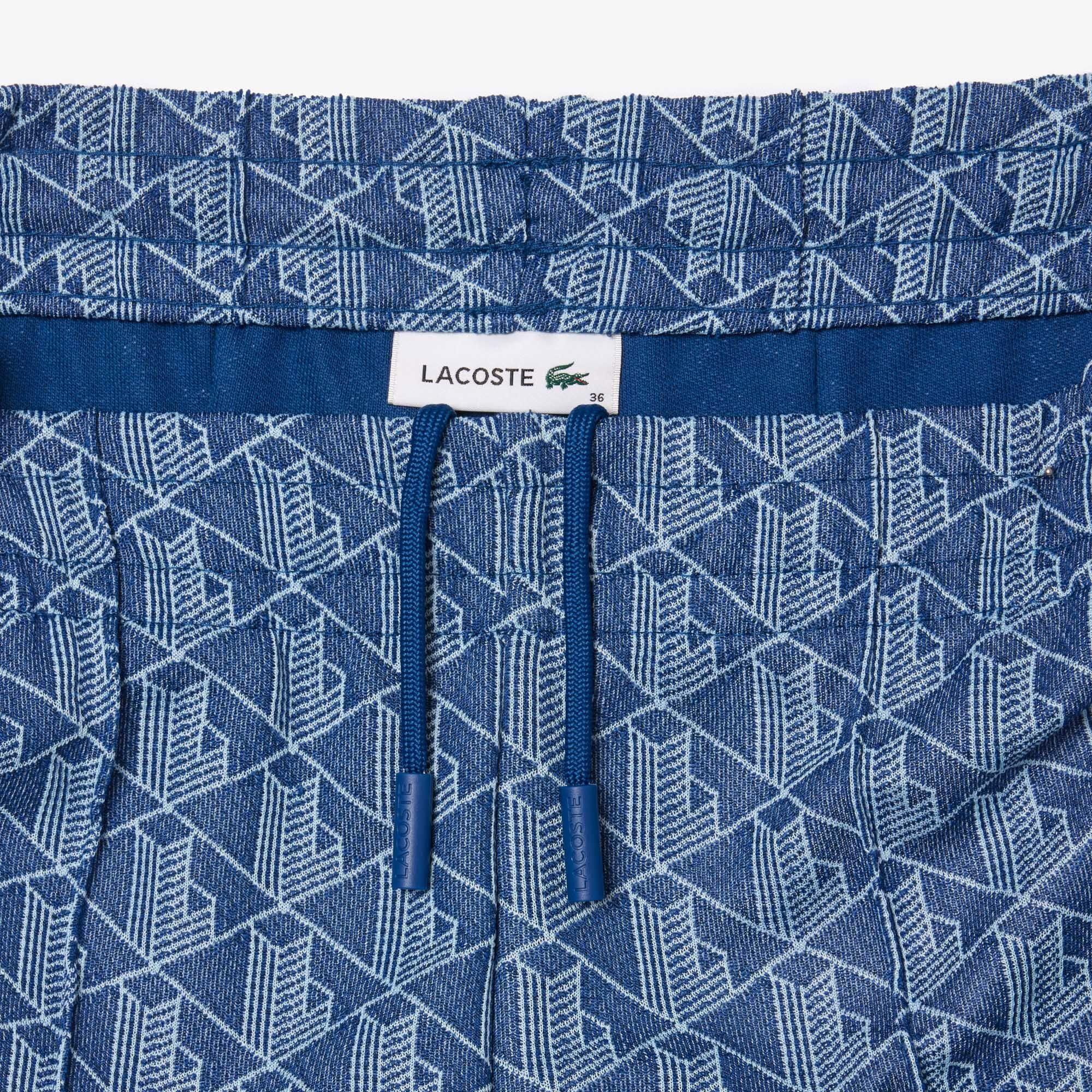 Lacoste Kadın Flare Fit Monogram Koyu Mavi Eşofman Altı