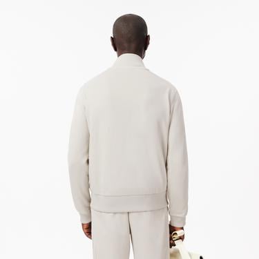  Erkek Regular Fit Fermuarlı Gri Sweatshirt