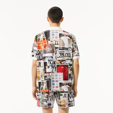  L.12.12 Erkek Loose Fit Baskılı Renkli Polo