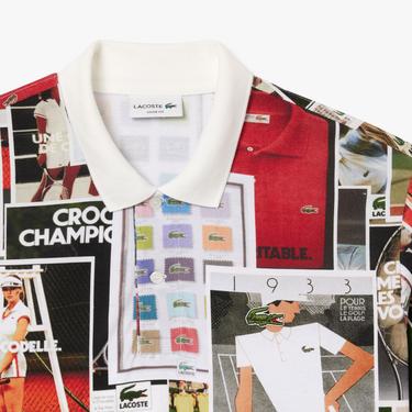  L.12.12 Erkek Loose Fit Baskılı Renkli Polo