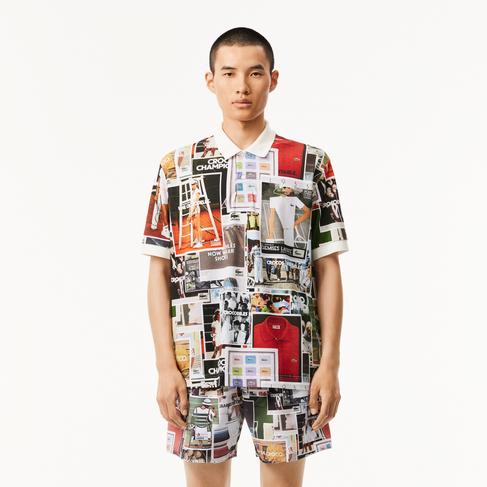  L.12.12 Erkek Loose Fit Baskılı Renkli Polo