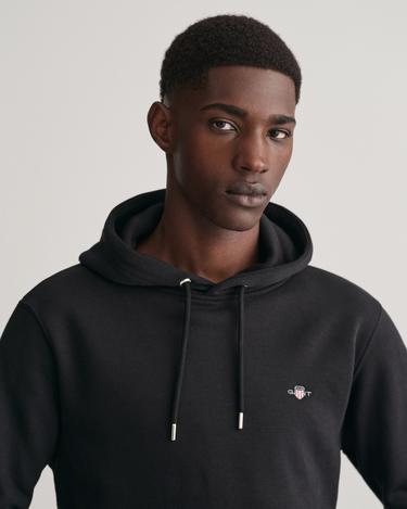  GANT Erkek Siyah Regular Fit Kapüşonlu Sweatshirt