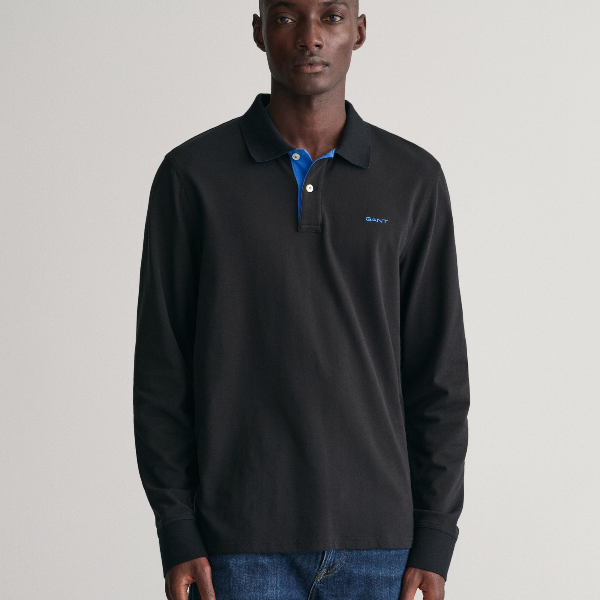 GANT Erkek Siyah Regular Fit Polo