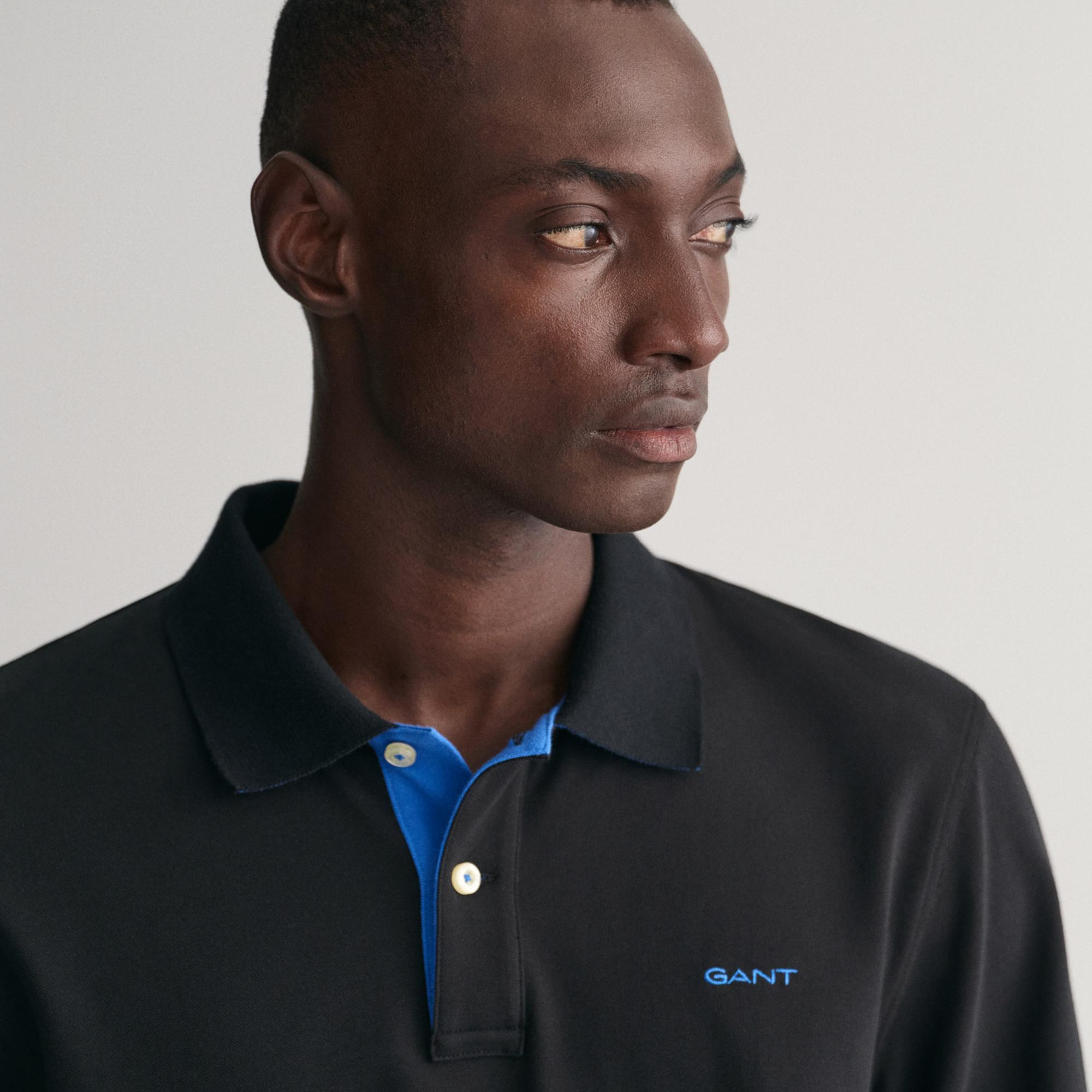 GANT Erkek Siyah Regular Fit Polo
