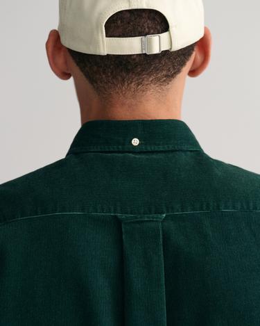  GANT Erkek Yeşil Regular Fit Düğmeli Yaka Kadife Gömlek