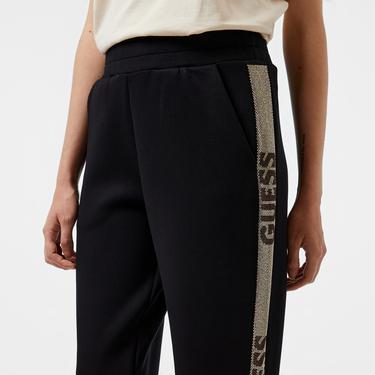  Guess Studs Logo Visce Scuba 370 Kadın Siyah Eşofman Altı