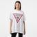 Guess Shiny Triangle Mid Organic Stream Jersey 180 Kadın Beyaz T-Shirt