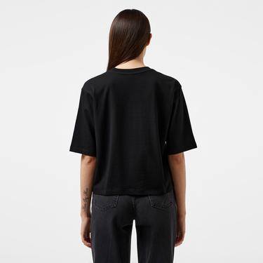  Guess Aurelie Boxy Mid Organic Stream Jersey 180 Kadın Siyah T-Shirt