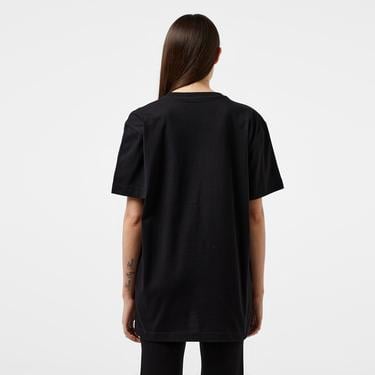  Guess Shiny Triangle Mid Organic Stream Jersey 180 Kadın Siyah T-Shirt