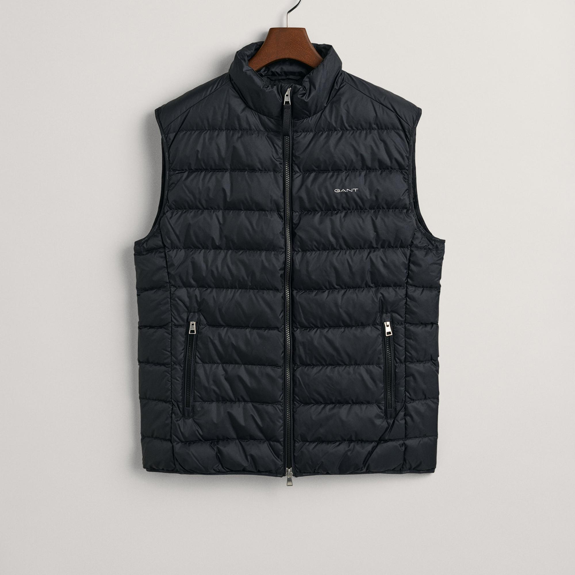 GANT Erkek Lacivert Dik Yaka Kapitone Yelek