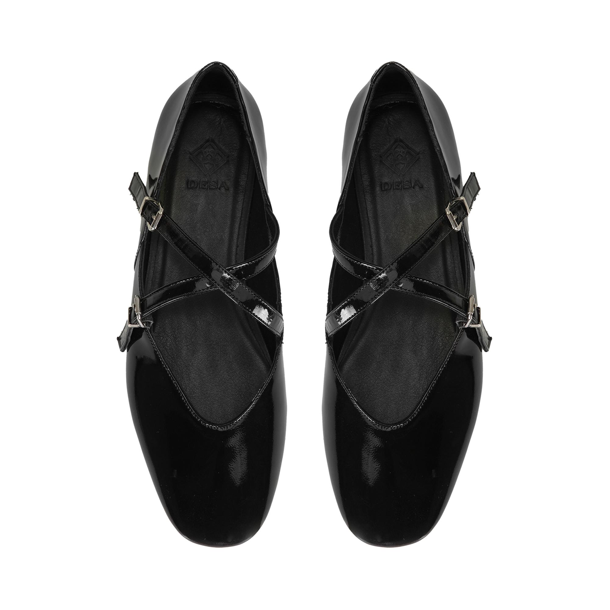 Kadın Siyah Mary Jane Deri Günlük Ayakkabı